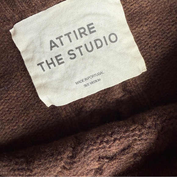 Attire The Studio Brown Boat Neck Sweater Crop — image 8 of 8